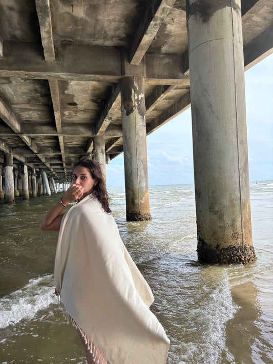 Cagla Dune | Organic Turkish Bath & Beach Towel – Unfoldie