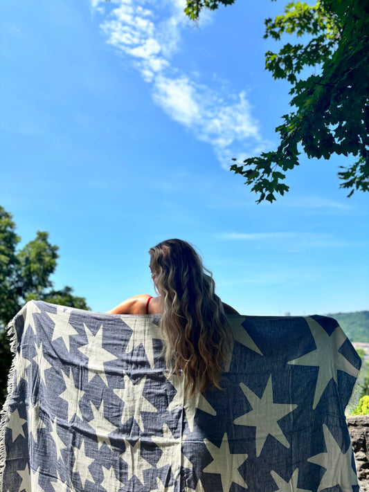 Starfall Jean- 4th of July Special Edition- Beach Towel & Picnic Blanket