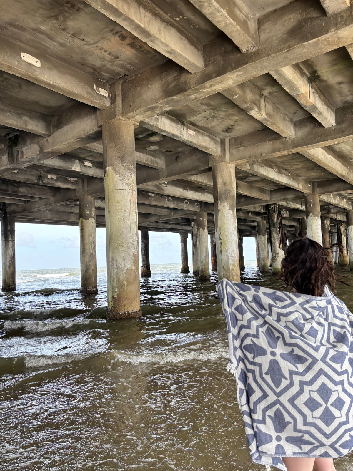 Azure Saff | Organic Turkish Bath & Beach Towel – Unfoldie
