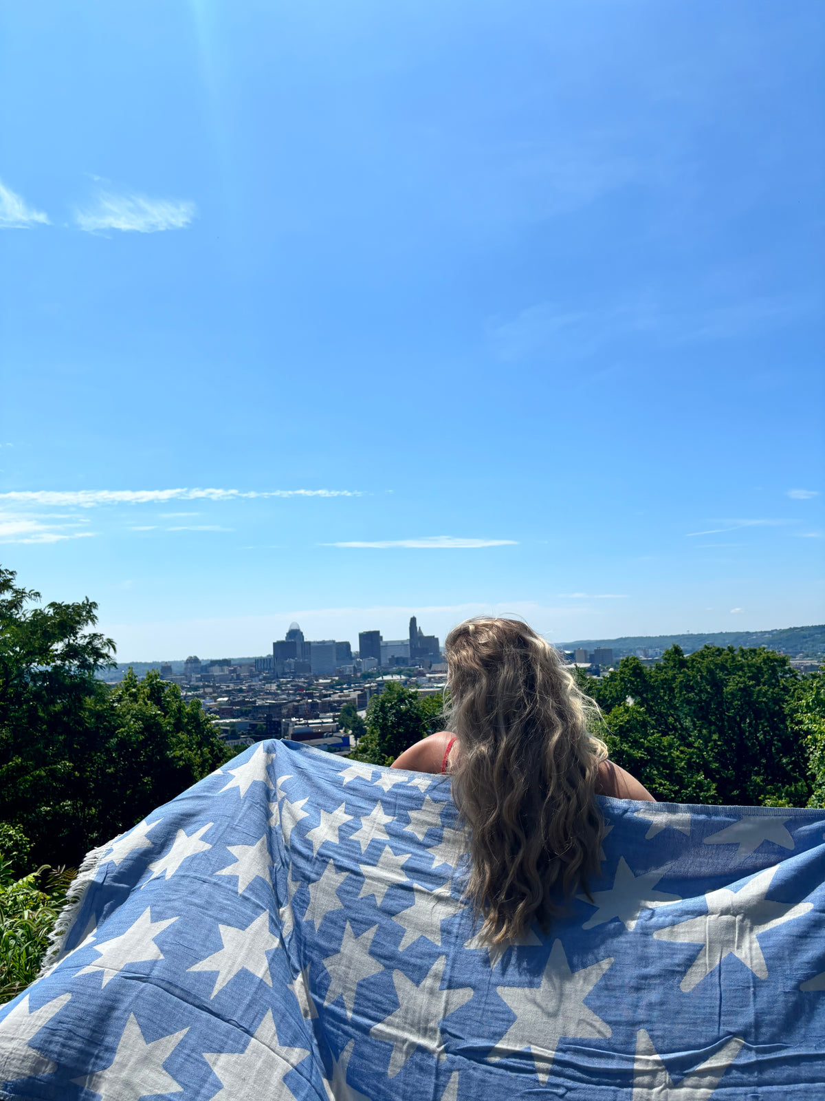 Starfall Blue- 4th of July Special Edition | Organic Turkish Bath & Beach Towel – Unfoldie