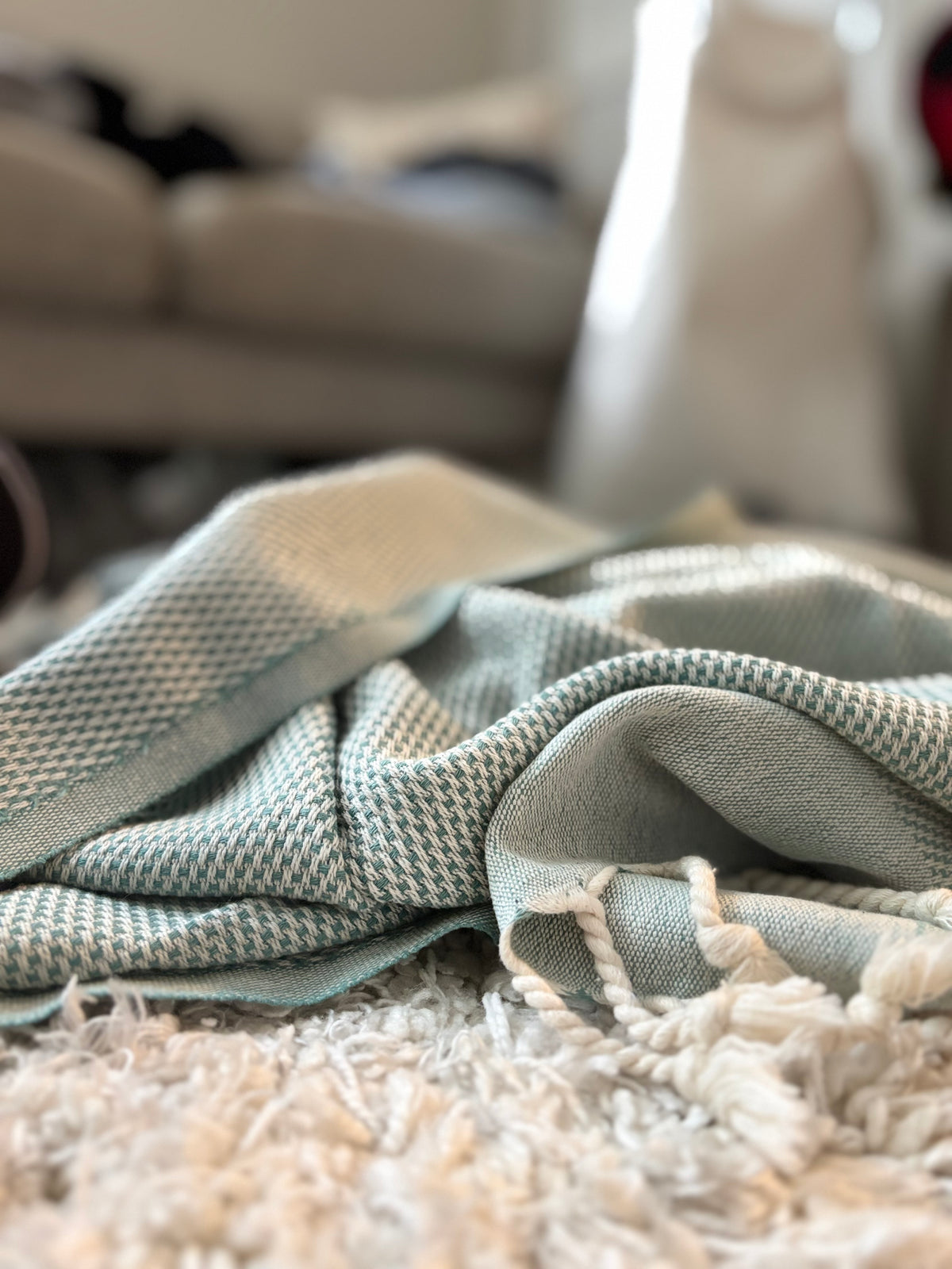 Cagla Verde | Organic Turkish Bath & Beach Towel – Unfoldie