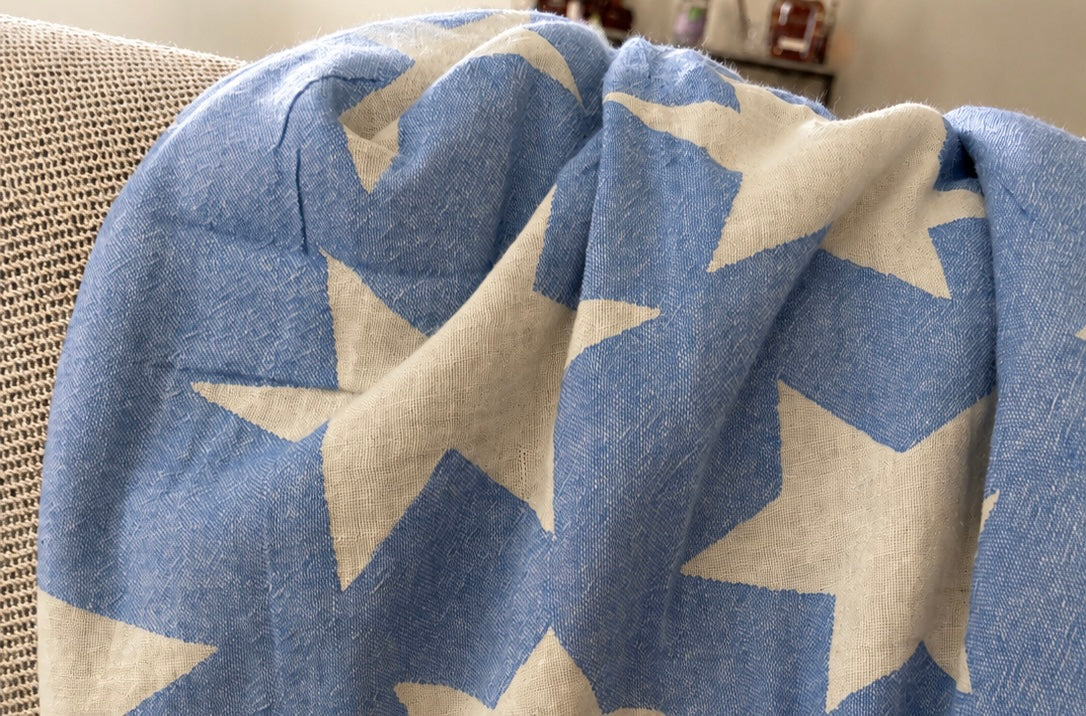 Starfall Blue- 4th of July Special Edition | Organic Turkish Bath & Beach Towel – Unfoldie