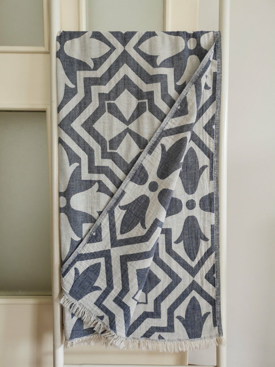 Azure Saff | Organic Turkish Bath & Beach Towel – Unfoldie