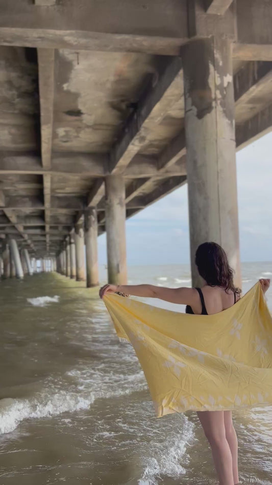 Amarillo Sol | Organic Turkish Bath & Beach Towel – Unfoldie